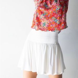 Natural Life Daisy Tennis Skirt- White